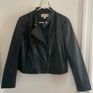 Michael Kors cropped leather jacket